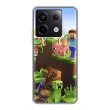 Чехлы для Xiaomi Redmi Note 13 (5G) (Персонажи Майн Крафт) (Майн-крафт)