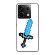 Чехлы для Xiaomi Redmi Note 13 (5G) (Персонажи Майн Крафт) (Меч)
