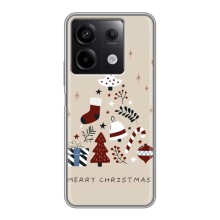 Рождественские Чехлы для Xiaomi Redmi Note 13 (5G) (VPrint) (Merry Christmas)