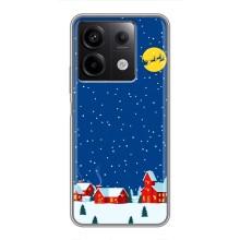 Силиконовый бампер на рождество для Xiaomi Redmi Note 13 (5G) (Город в снегу)