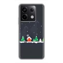 Силиконовый бампер на рождество для Xiaomi Redmi Note 13 (5G) (Город зимний)