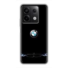Силиконовый бампер с картинкой машины на Xiaomi Redmi Note 13 (5G) (Черный BMW)