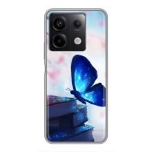 Силіконовий бампер з картинкою звірів для Xiaomi Redmi Note 13 (5G) (Метелик синій)