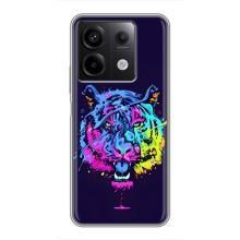 Силіконовий бампер з картинкою звірів для Xiaomi Redmi Note 13 (5G) (Тигр-Арт)