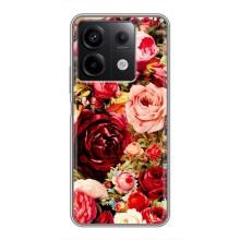 Силиконовый бампер с принтом (цветочки) на Редми Нот 13 (5G) (Букет цветов)