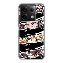 Силиконовые чехлы с глазами Anime для Редми Нот 13 (5G) – Глаза на чорном