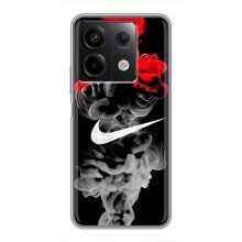 Силиконовый Чехол на Xiaomi Redmi Note 13 (5G) с картинкой Nike (Nike дым)