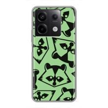 Силіконовий Чохол з Энотами  на Xiaomi Redmi Note 13 (5G) – Мордочки Єнота