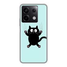Силиконовый чехол с котиком для Xiaomi Redmi Note 13 (5G) – Падающий кот
