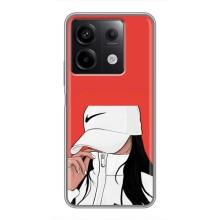 Силіконовый Чохол на Xiaomi Redmi Note 13 (5G) з картинкой Модных девушек (Дівчина Nike)