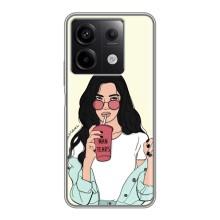 Силіконовый Чохол на Xiaomi Redmi Note 13 (5G) з картинкой Модных девушек (З напоєм)