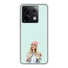 Силіконовый Чохол на Xiaomi Redmi Note 13 (5G) з картинкой Модных девушек (В шапці)