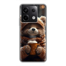 Друкований чохол 'Звірята з кавою' для Xiaomi Redmi Note 13 (5G) – Мішка з кавою