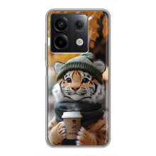 Друкований чохол 'Звірята з кавою' для Xiaomi Redmi Note 13 (5G) – Тигр з кавою