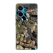 Чехлы с картинкой ЗСУ для Xiaomi Redmi Note 13 Pro (5G) (AlphaPrint) (Воїн ЗСУ)
