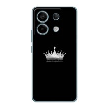 Чехол (Корона на чёрном фоне) для Редми Нот 13 Про (5G) – Белая корона