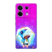 Чехол Бравл Старс для Xiaomi Redmi Note 13 Pro (5G) – Леон в костюме Акулы