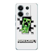 Чехол Майнкрафт на Xiaomi Redmi Note 13 Pro (5G) (AlphaPrint) Minecraft (крипер Майнкрафт)