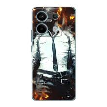 Силиконовый чехол с картинкой "Герой Pubg" на Xiaomi Redmi Note 13 Pro (5G) – Man Пубг