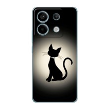 Чехол с принтом для Xiaomi Redmi Note 13 Pro (5G) (AlphaPrint) Модные коты – Силуэт котика