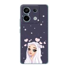 Чехол Стильные девушки на Xiaomi Redmi Note 13 Pro (5G) – Девушка и сердечки