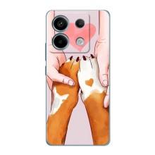Чохол (ТПУ) Милі песики для Xiaomi Redmi Note 13 Pro (5G) (Любов до собак)