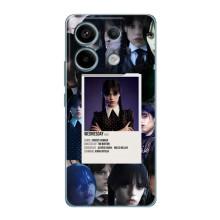 Чехлы Венсдей на Xiaomi Redmi Note 13 Pro (5G) Уэнсдей (AlphaPrint) (коллаж Уэнздей)