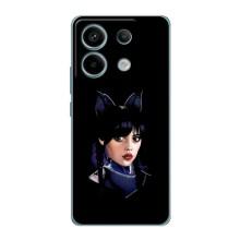 Чехлы Венсдей на Xiaomi Redmi Note 13 Pro (5G) Уэнсдей (AlphaPrint) (серьезная Уэнздей)