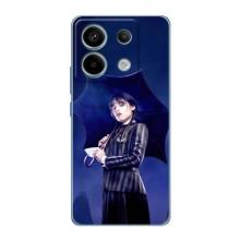 Чехлы Венсдей на Xiaomi Redmi Note 13 Pro (5G) Уэнсдей (AlphaPrint) (Уэнздей с зонтом)