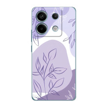 Силконовий чохол з принтом в квітах на Xiaomi Redmi Note 13 Pro (5G) – Фіолетовий дизайн