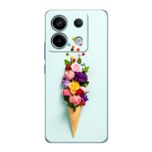 Чехлы с тематикой "ЦВЕТЫ" на Xiaomi Redmi Note 13 Pro (5G) (Цветок-мороженное)