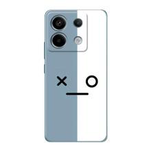 Силиконовые Чехлы (смешные стикеры) для Xiaomi Redmi Note 13 Pro (5G) – Серо-белый