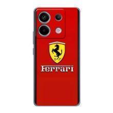 Силиконовый бампер с картинкой машины на Xiaomi Redmi Note 13 Pro (5G) (Ferrari Logo)