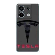 Силиконовый бампер с картинкой машины на Xiaomi Redmi Note 13 Pro (5G) (Logo TESLA)