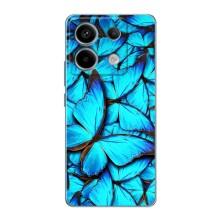 Силиконовый бампер с картинкой животных для Xiaomi Redmi Note 13 Pro (5G) (Крылья бабочек)