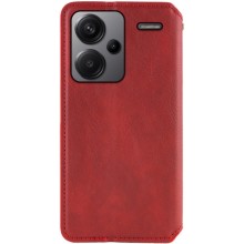 Кожаный чехол книжка GETMAN Cubic (PU) для Xiaomi Redmi Note 13 Pro+ – Красный