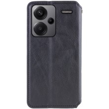 Кожаный чехол книжка GETMAN Cubic (PU) для Xiaomi Redmi Note 13 Pro+ – Черный