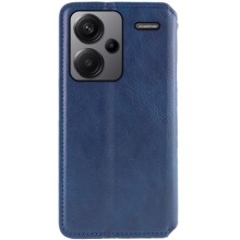 Кожаный чехол книжка GETMAN Cubic (PU) для Xiaomi Redmi Note 13 Pro+ – Синий