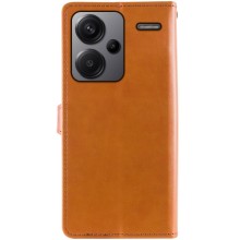 Кожаный чехол книжка GETMAN Gallant (PU) для Xiaomi Redmi Note 13 Pro+ – Коричневый