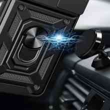 Ударопрочный чехол Camshield Serge Ring для Xiaomi Redmi Note 13 Pro+ – Черный