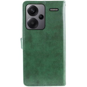 Кожаный чехол-книжка GETMAN Gallant (PU) для Xiaomi Redmi Note 13 Pro+ – Зеленый