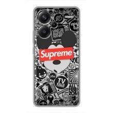 Чехол с Брендами одежды на Редми Нот 13 Про Плюс – Supreme Маус