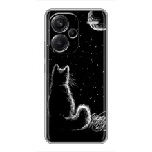 Чехол с принтом для Xiaomi Redmi Note 13 Pro Plus (AlphaPrint) Модные коты – Котик и луна