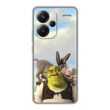 Чехол с мультфильмом Шрек на Xiaomi Redmi Note 13 Pro Plus – Шрек и осел