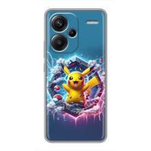 Чехол с Пикачу на Xiaomi Redmi Note 13 Pro Plus (Лого Пикачу)