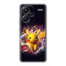 Чехол с Пикачу на Xiaomi Redmi Note 13 Pro Plus (Пикачу с мячом)