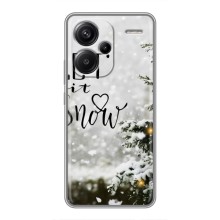 Новогодние, Праздничные Чехлы для Xiaomi Redmi Note 13 Pro Plus - 2024 год (Let it snow)