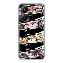 Силиконовые чехлы с глазами Anime для Редми Нот 13 Про Плюс – Глаза на чорном
