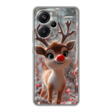Яркий чехол для Xiaomi Redmi Note 13 Pro Plus с Зимними Оленятами