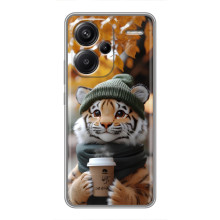 Друкований чохол 'Звірята з кавою' для Xiaomi Redmi Note 13 Pro Plus – Тигр з кавою